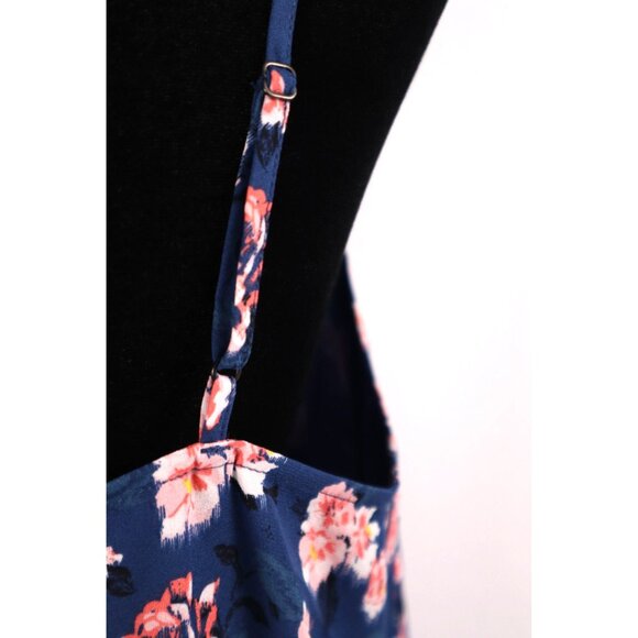 Banana Republic‎ Blouse Floral Navy Sleeveless with Adjustable Straps - Size M - Picture 6 of 10